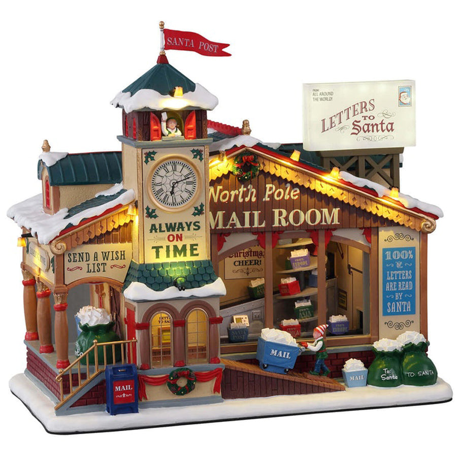 North Pole Mail Room con Luci Suoni e Movimenti- Lemax