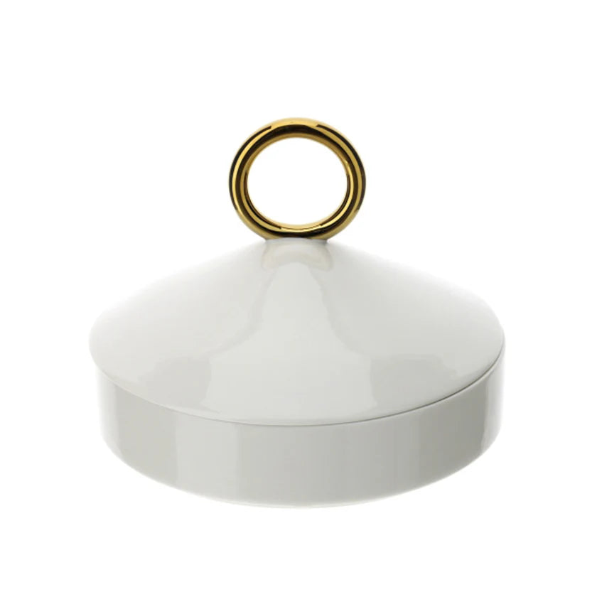 Contenitore in Porcellana Bianca con Coperchio - Hervit