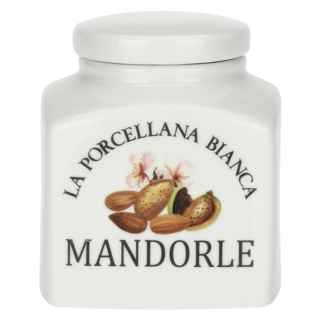 Barattolo Contenitore Mandorle 500 ml in Porcellana – La Porcellana Bianca
