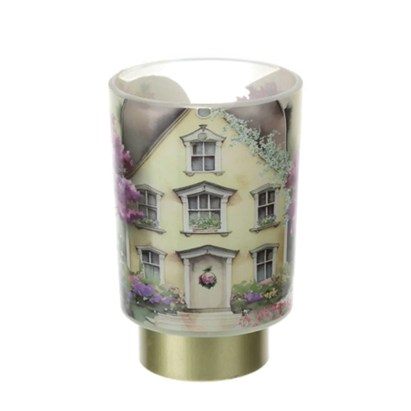 Lampada a LED in Vetro Satinato con Casette Colorate - Linea "Cottage"