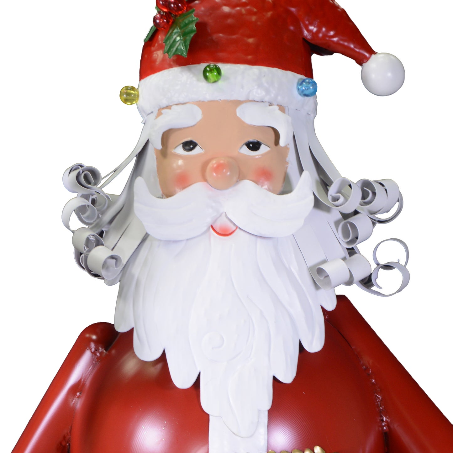 Babbo Natale in Metallo con Luci LED 135 cm