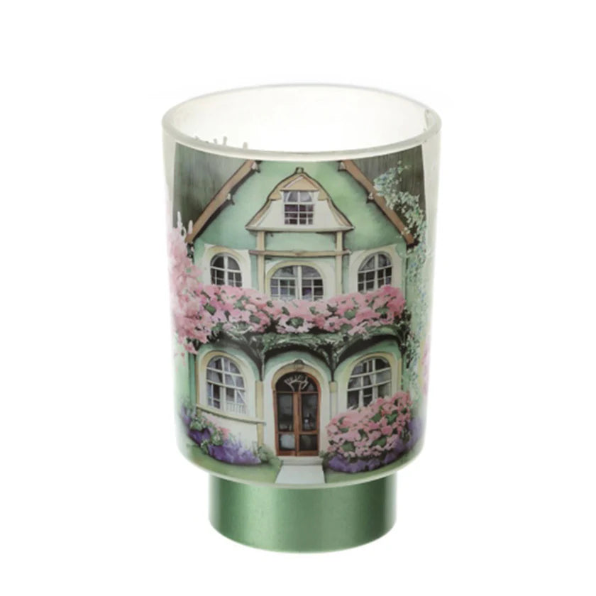 Lampada a LED in Vetro Satinato con Casette Colorate - Linea "Cottage"