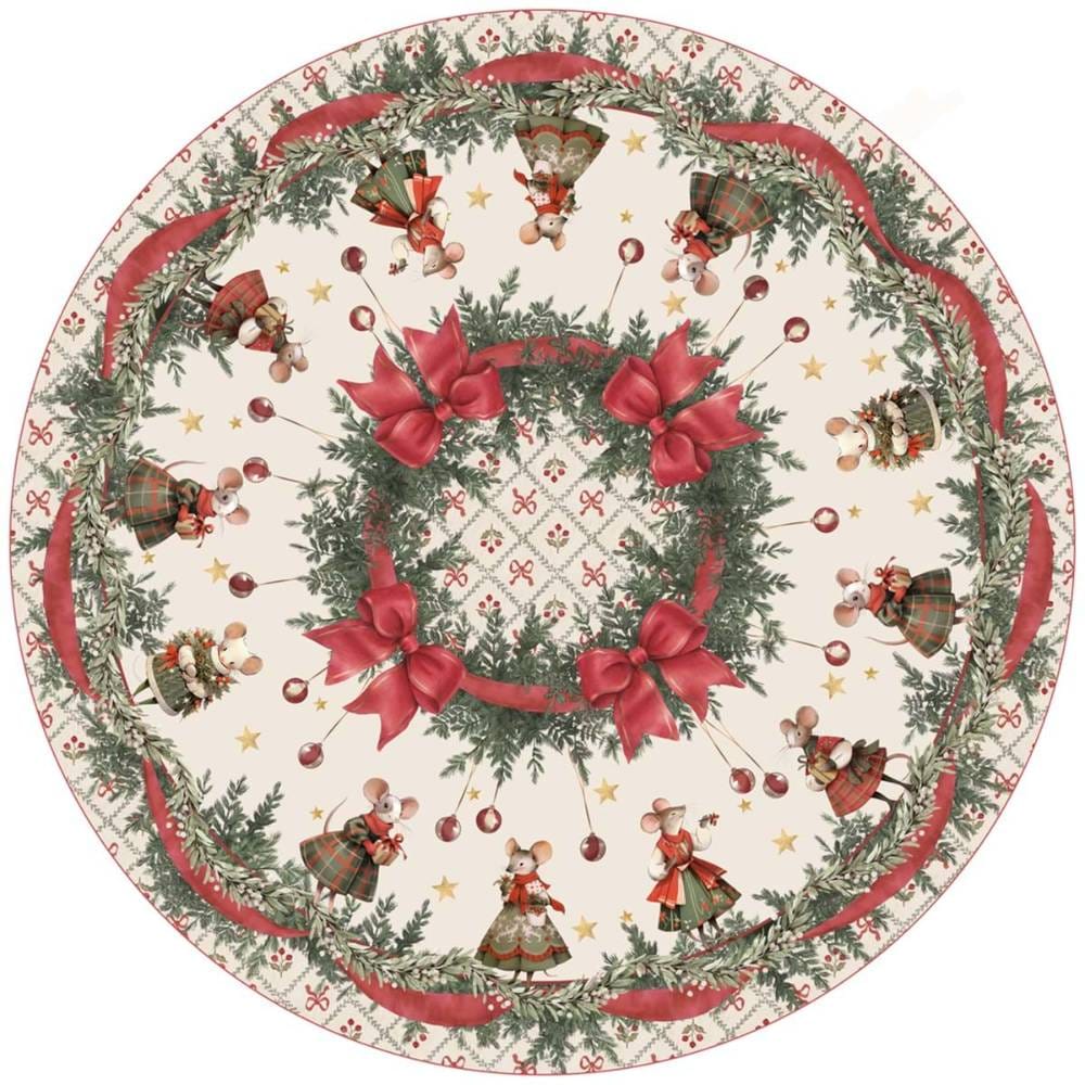 Tappeto Tondo Favola di Natale Collection 154×154 cm- Blanc Mariclò