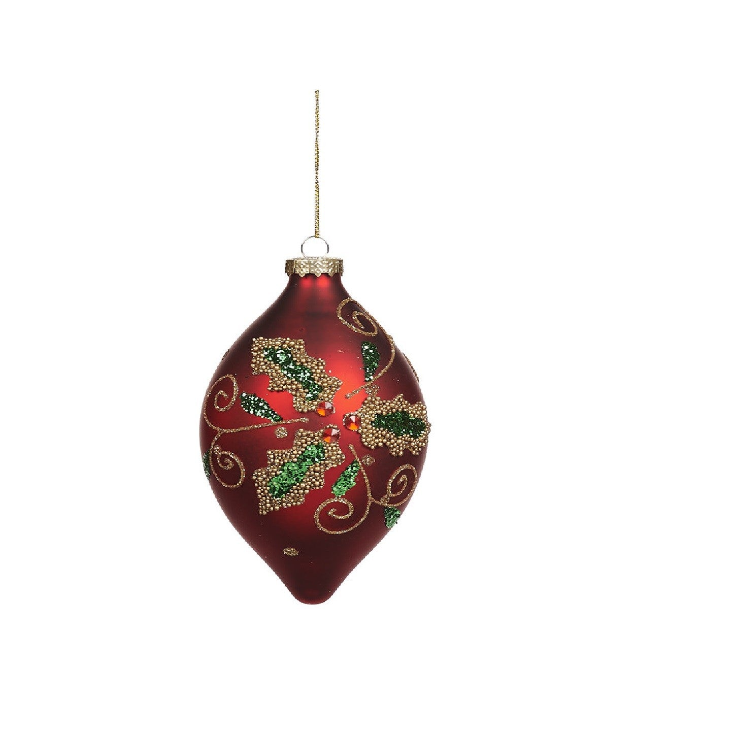 Decorazione Sfera Rossa con Agrifoglio - Goodwill