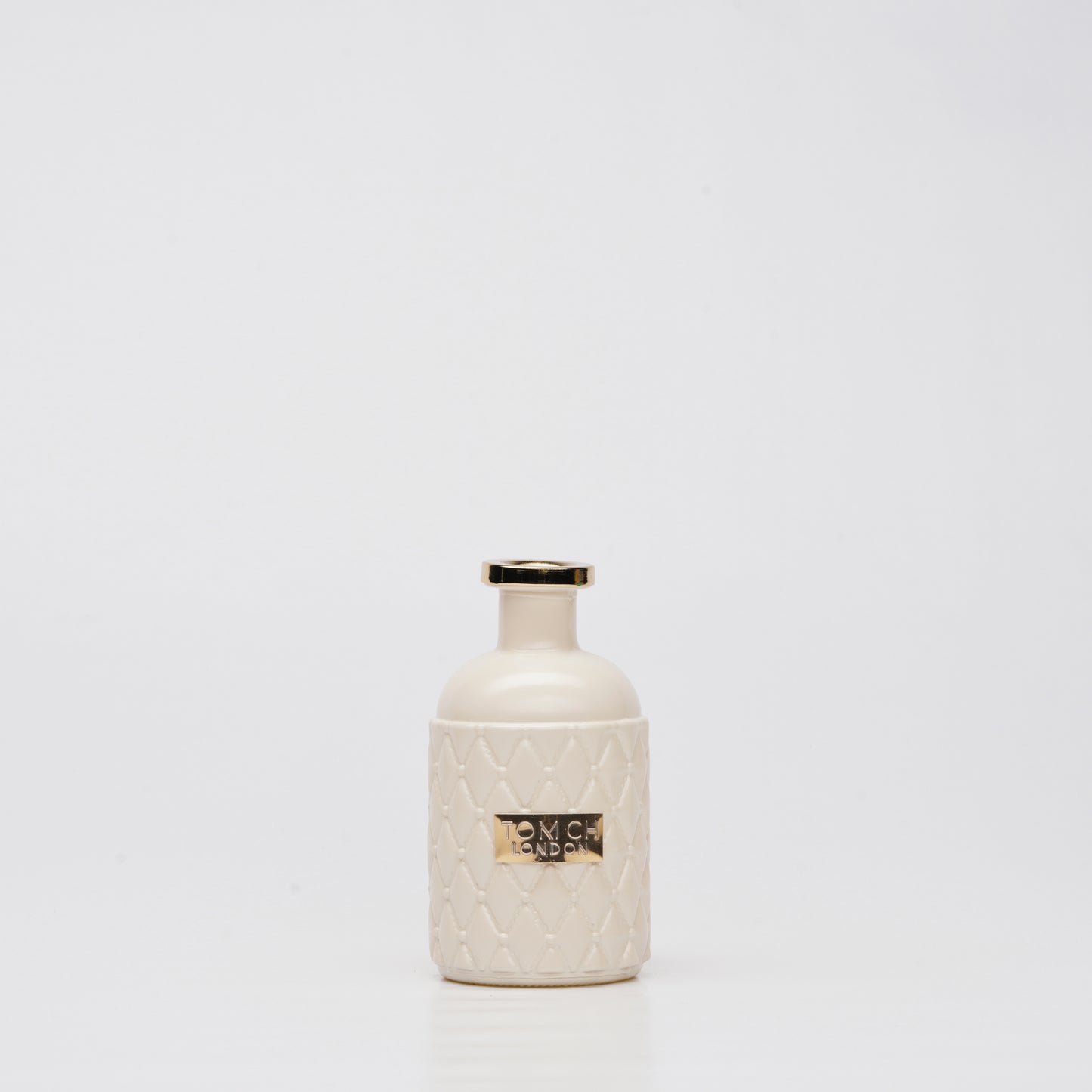 Vaso in Vetro Colorato a Forma di Bottiglia con Dettagli Oro 13 h cm – Tom CH