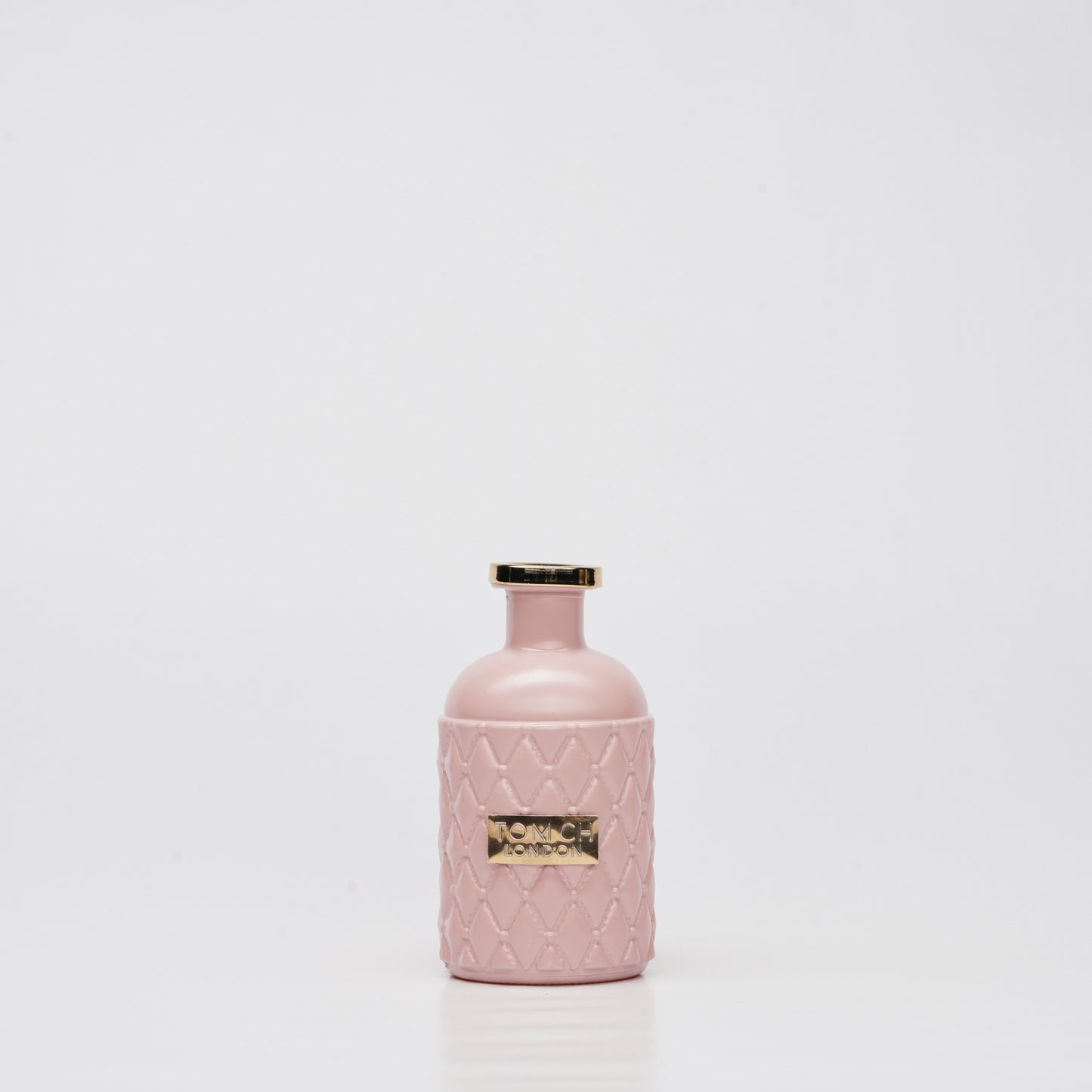 Vaso in Vetro Colorato a Forma di Bottiglia con Dettagli Oro 13 h cm – Tom CH