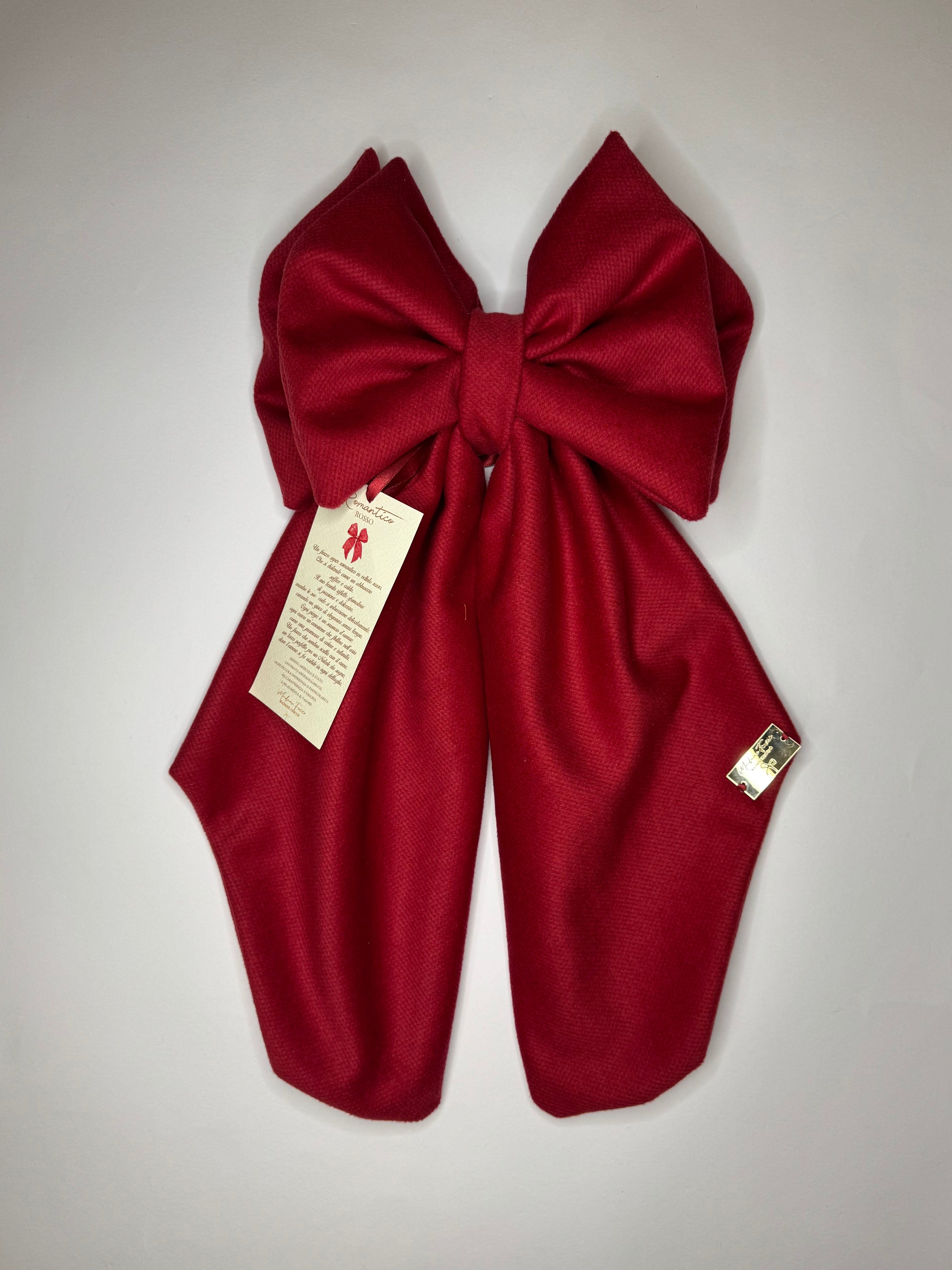 Fiocco Romantico Rosso 55 h cm - Madame Fioccò