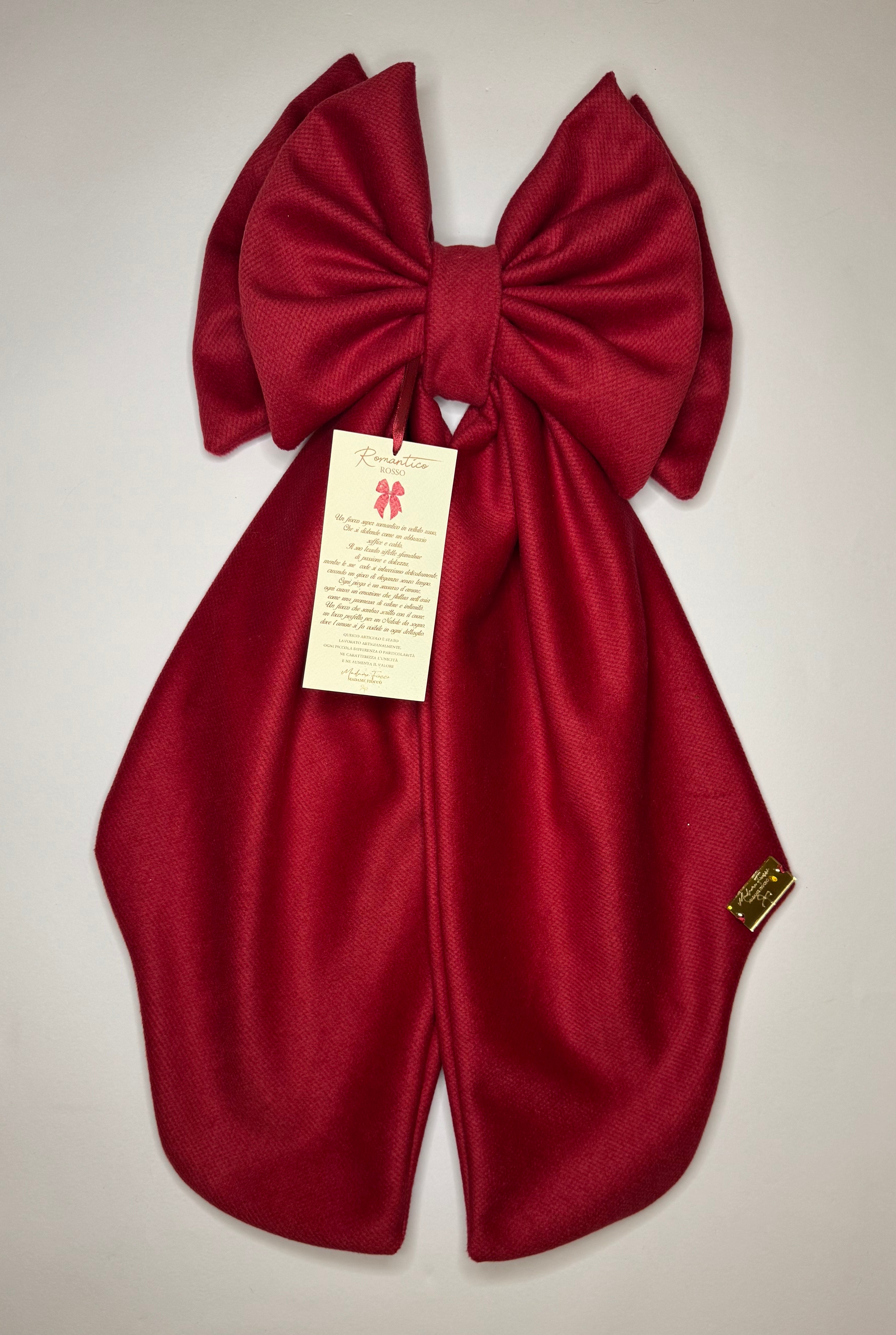 Fiocco Romantico Rosso 65 h cm - Madame Fioccò