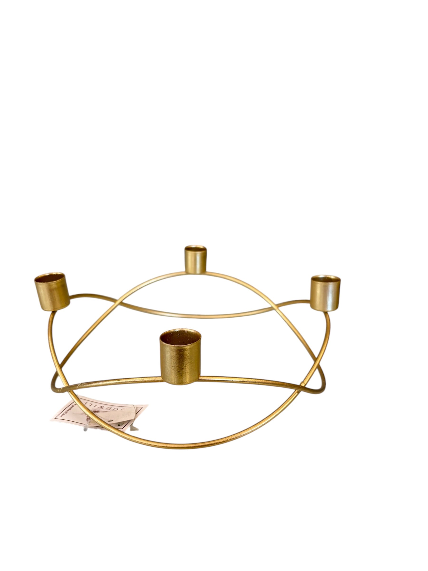 Candelabro in Metallo Oro a Quattro Fuochi