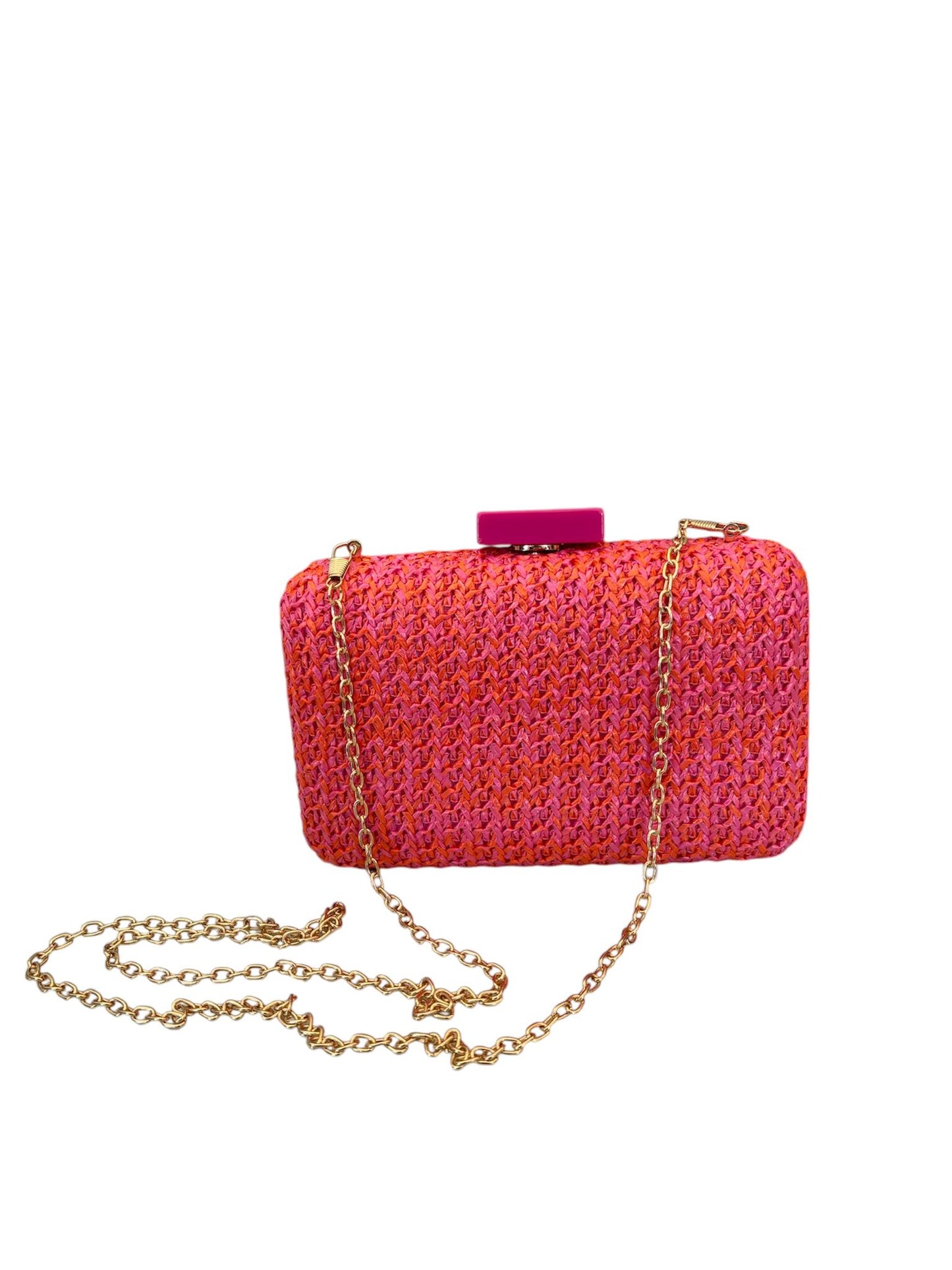Clutch Rigida con Catena Dorata – Fiori di Lena