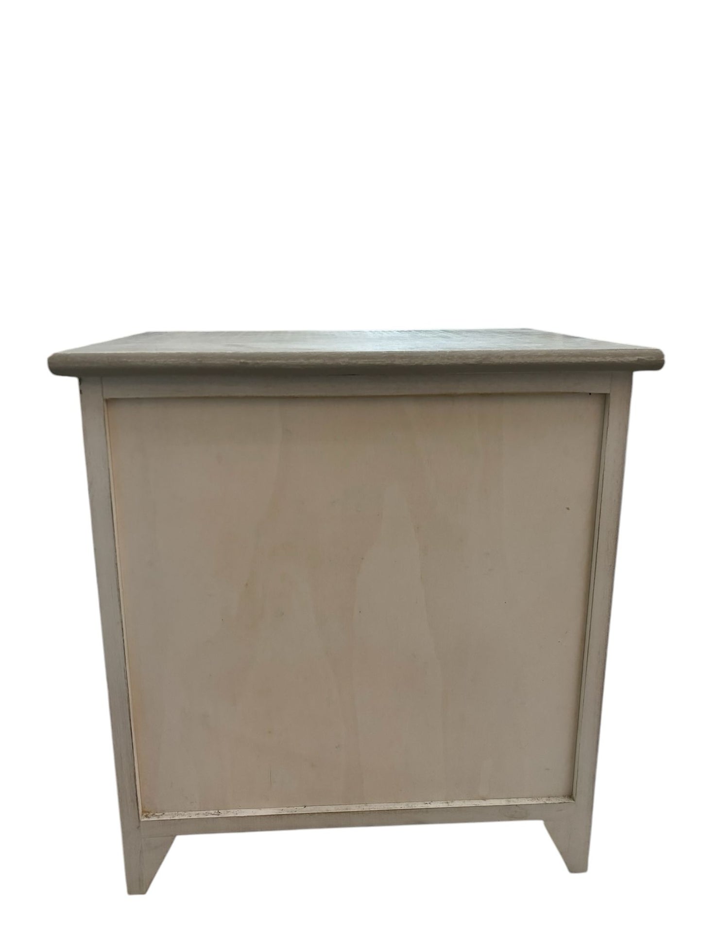 Mobiletto Basso con Cassetto e Cesto in Vimini – Stile Shabby Chic