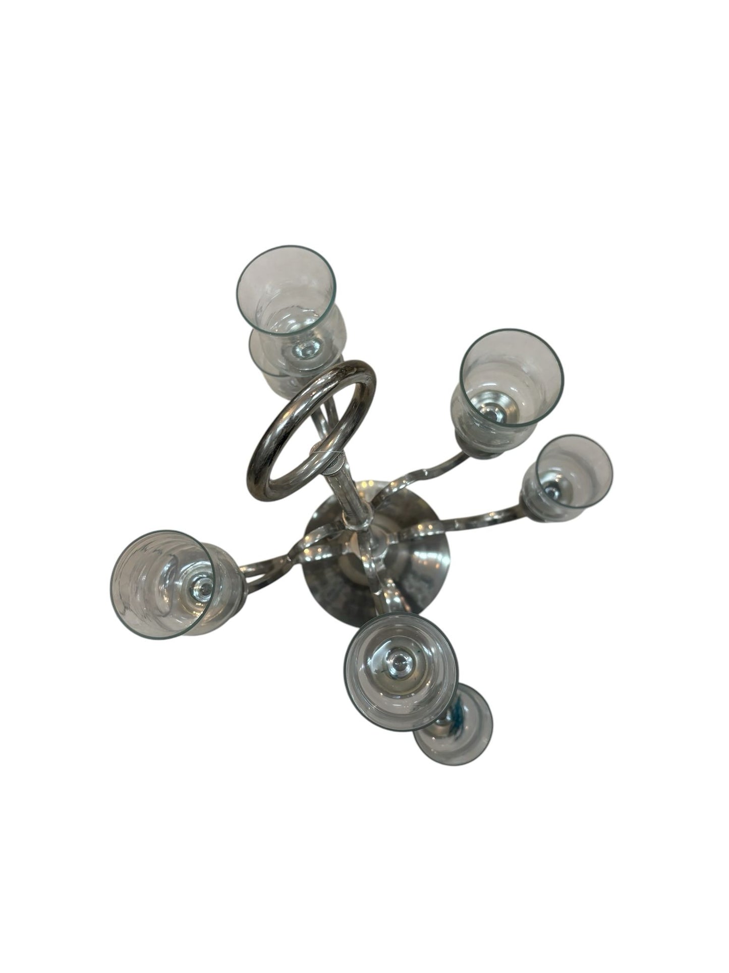 Candelabro Imponente a 8 Braccia in Acciaio Indiano - In Art