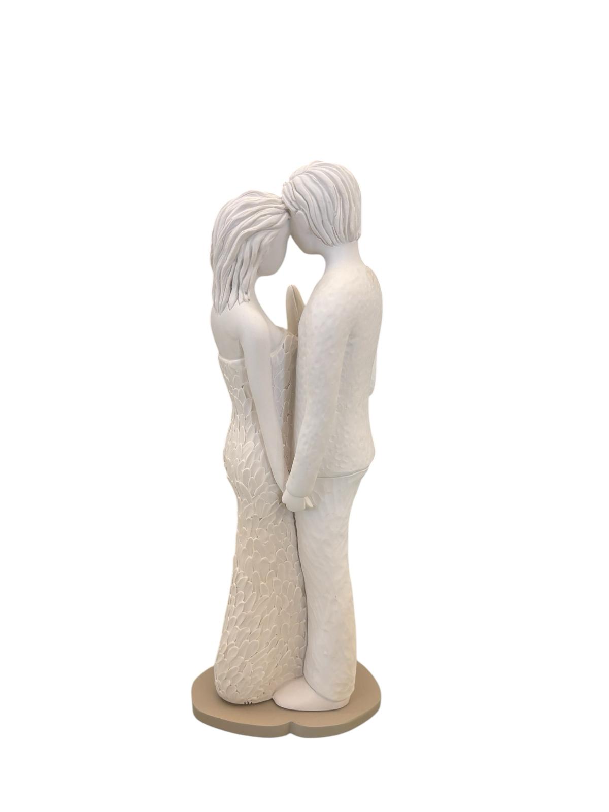 Statuina in Marmorino Raffigurante una Coppia di Sposi 28 cm – Bongelli Preziosi