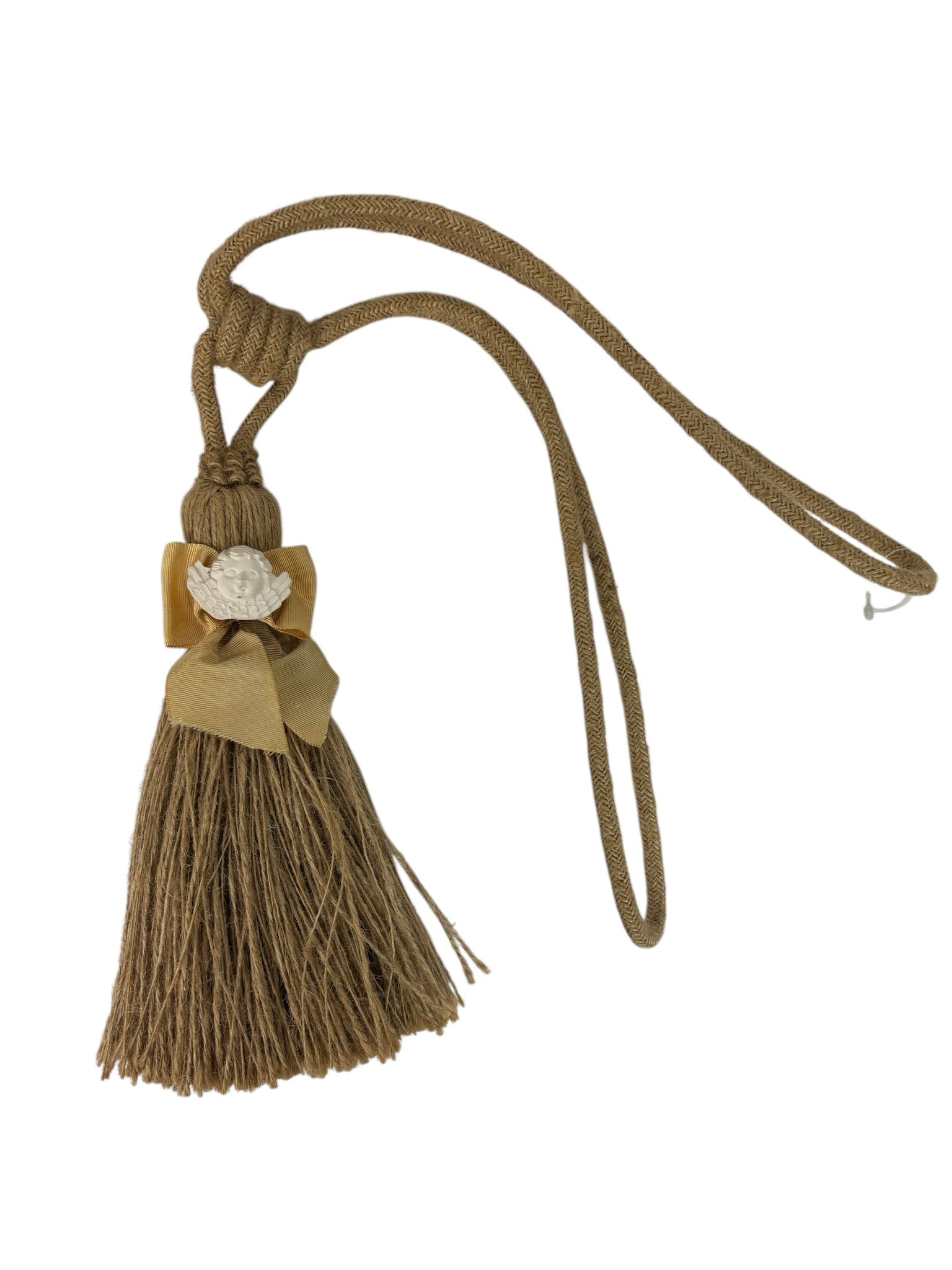 Embrasse Shabby Chic con Angioletto e Nappe in Juta - Coccole di Casa