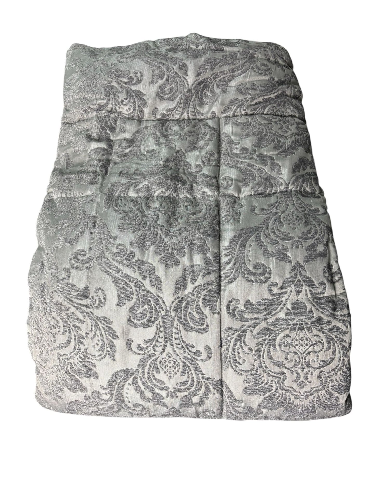 Trapunta Matrimoniale in Velluto Grigio con Inserti 260x260 cm - Blanc Mariclò