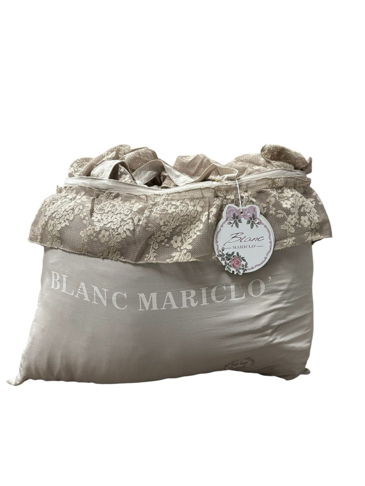 Trapuntino Matrimoniale con Volant in Pizzo 260x260 cm - Blanc MariClo’
