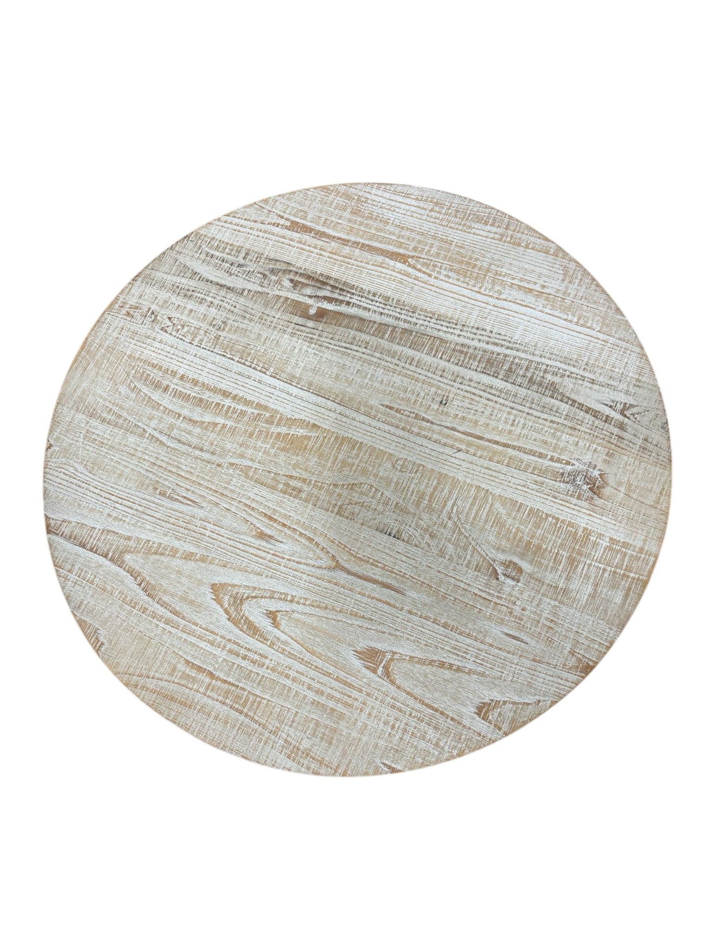 Tavolino Provenzale con Base Rotonda Effetto Legno 69 h cm - Stile Shabby