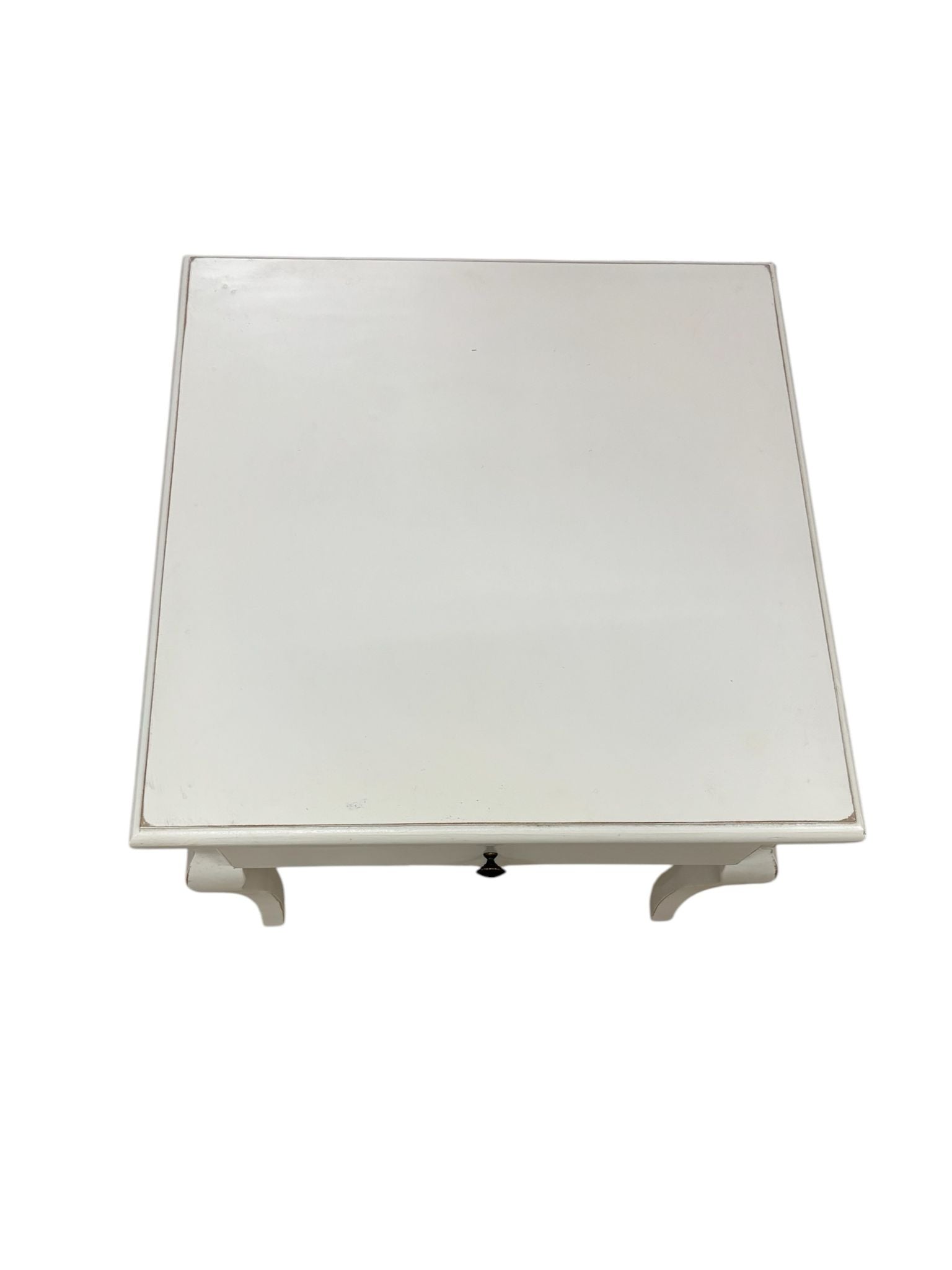 Tavolino Basso Quadrato in Legno Bianco 54 h cm - L'Arte di Nacchi