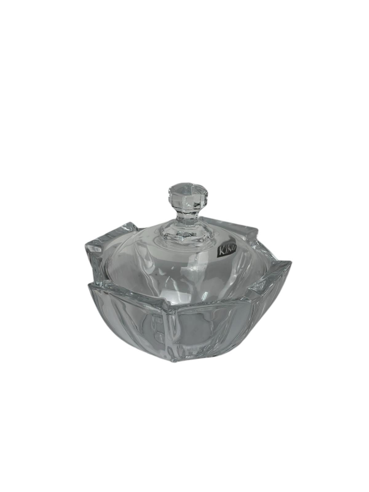 Porta Bon Bon in Vetro Trasparente con Coperchio - Emò