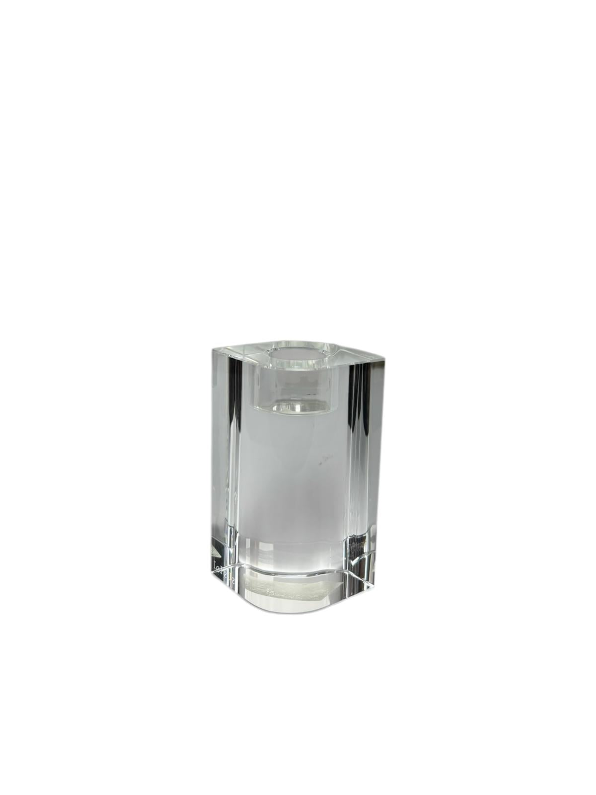 Porta Candela in Cristallo con Design Elegante 10 h cm - Linea Emò