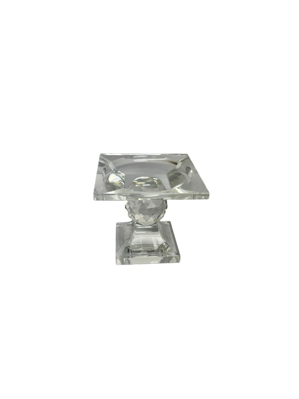 Porta Candela in Cristallo con Design Raffinato 10 h cm - Linea Hervit