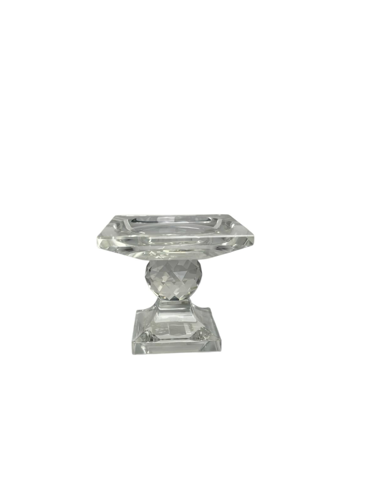 Porta Candela in Cristallo con Design Raffinato 10 h cm - Linea Hervit