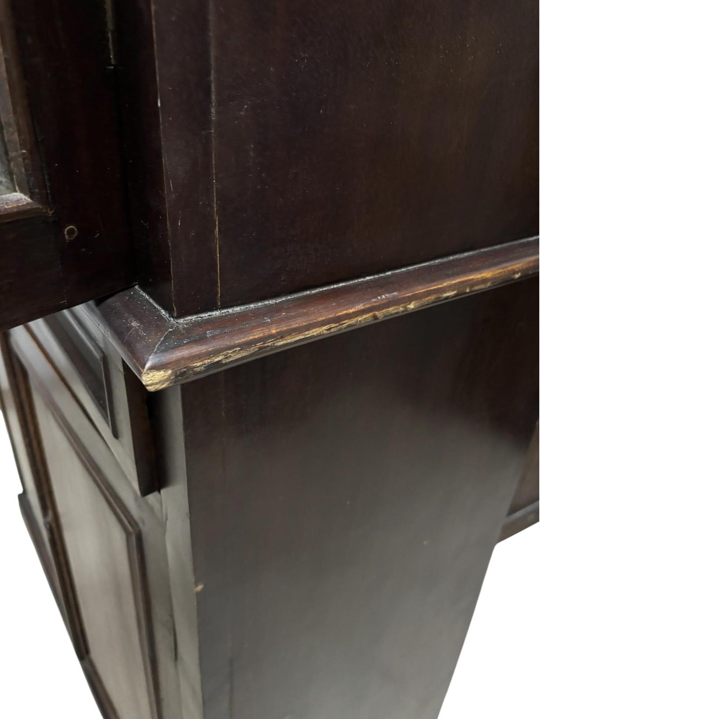 Credenza in Legno Massello di Sheesham con Ante in Vetro 188 h cm– Da Restaurare