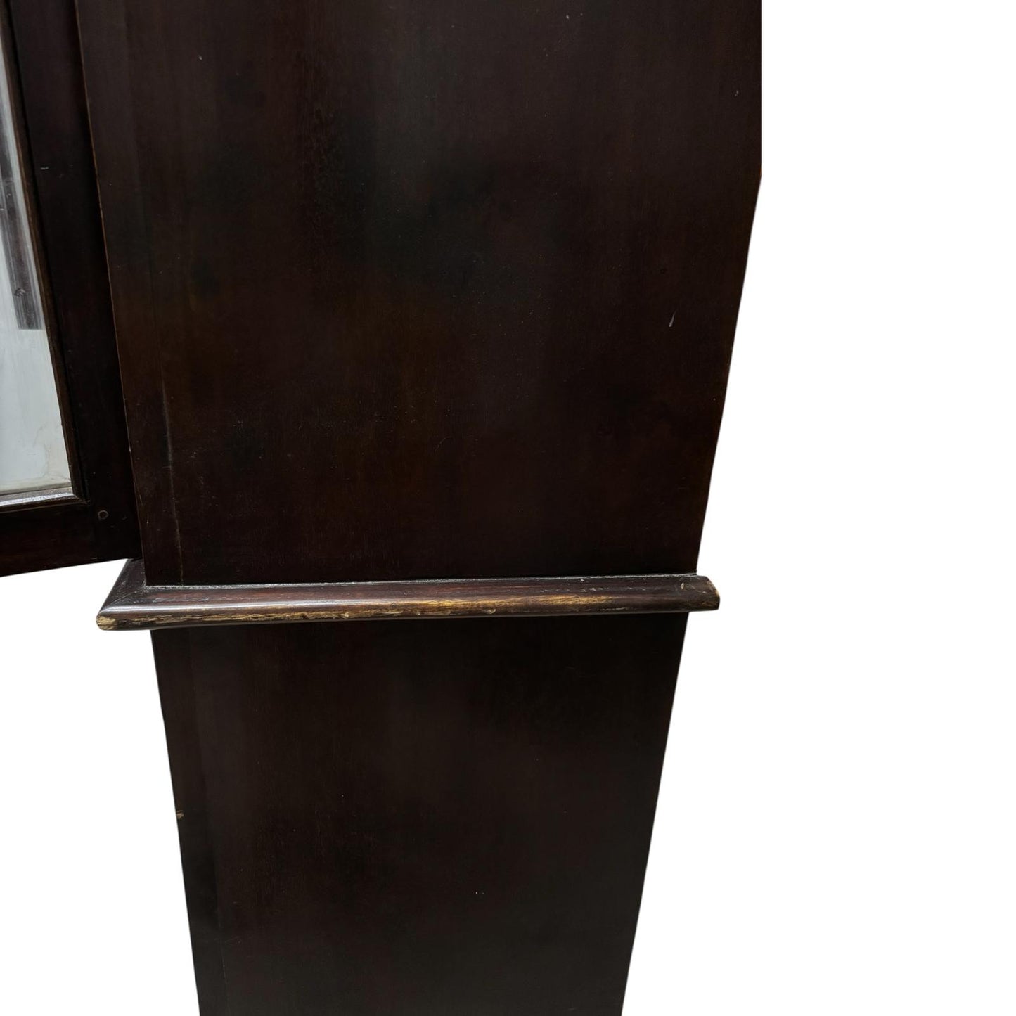 Credenza in Legno Massello di Sheesham con Ante in Vetro 188 h cm– Da Restaurare