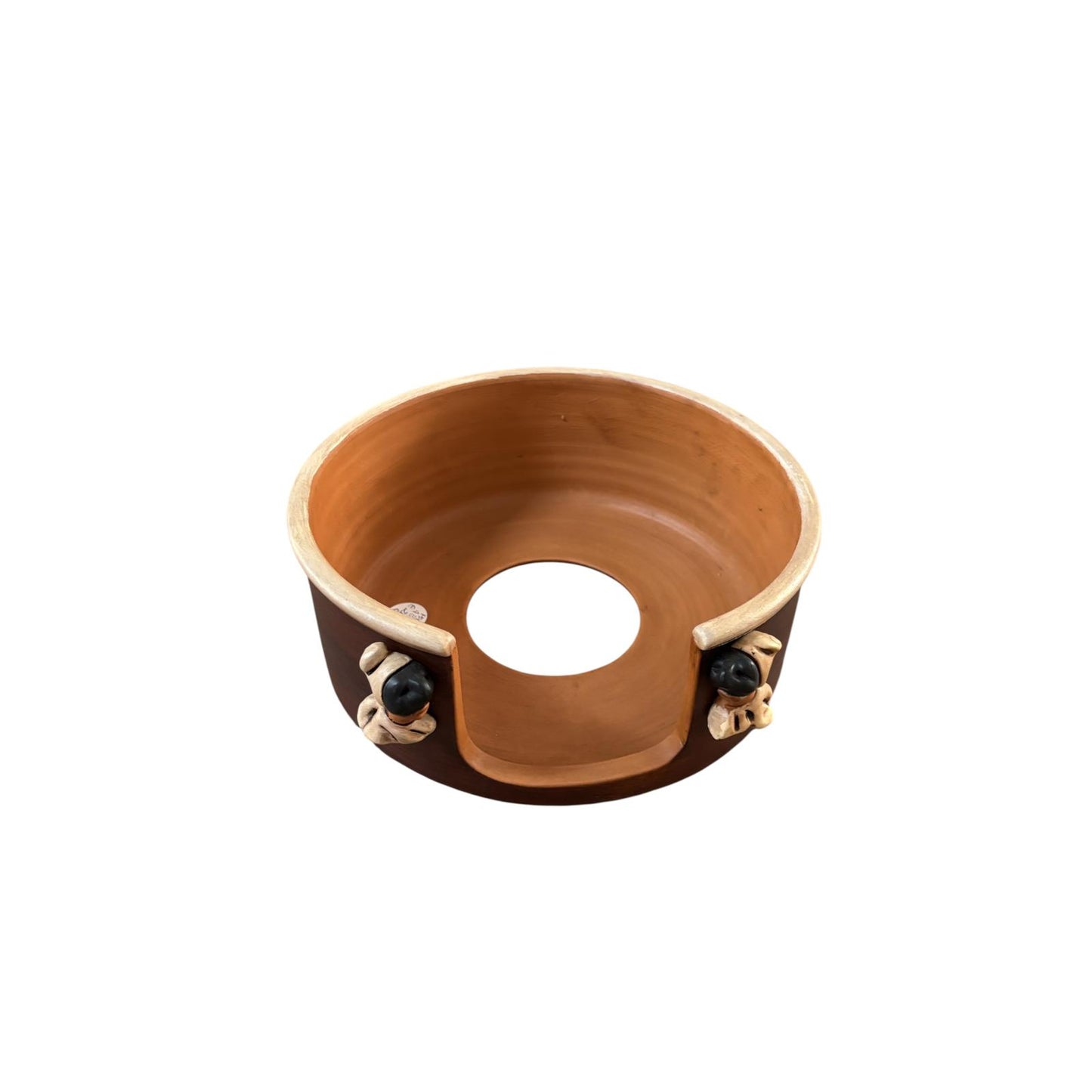 Porta Piatti in Terracotta con Teste di Pulcinella - Linea Coordinata Vitullo