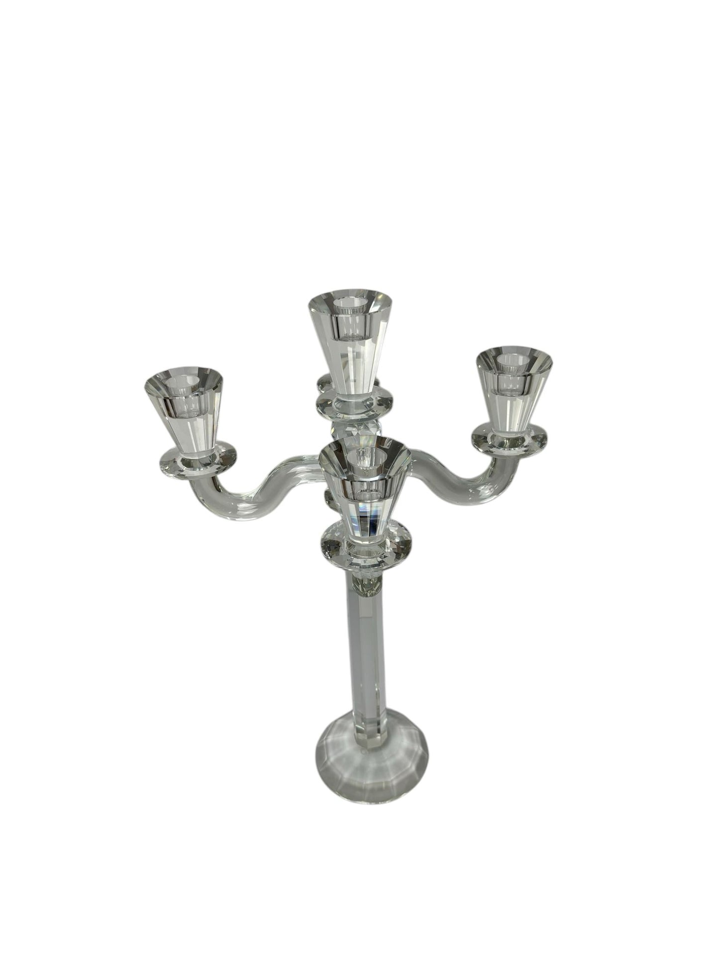 Candelabro in Cristallo a 5 Braccia con Dettaglio in Metallo 49 cm - Emò