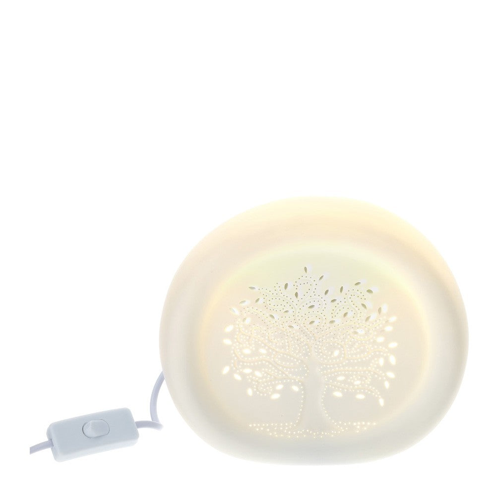 Lampada a Oblò in Porcellana Traforata