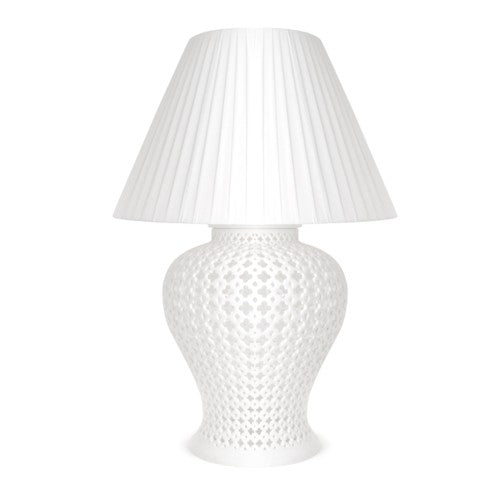 Lampada Potiche in Porcellana Traforata