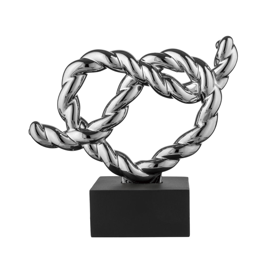 Scultura in Marmorino "Nodo a Cuore Argento" 13x15 cm - Bongelli Preziosi