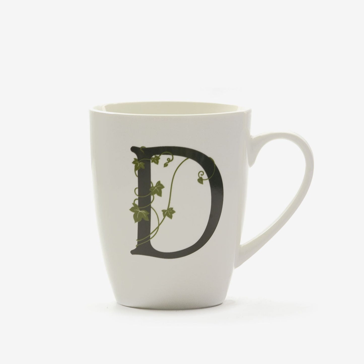 Tazza Mug in Porcellana con Iniziale Verde – La Porcellana Bianca