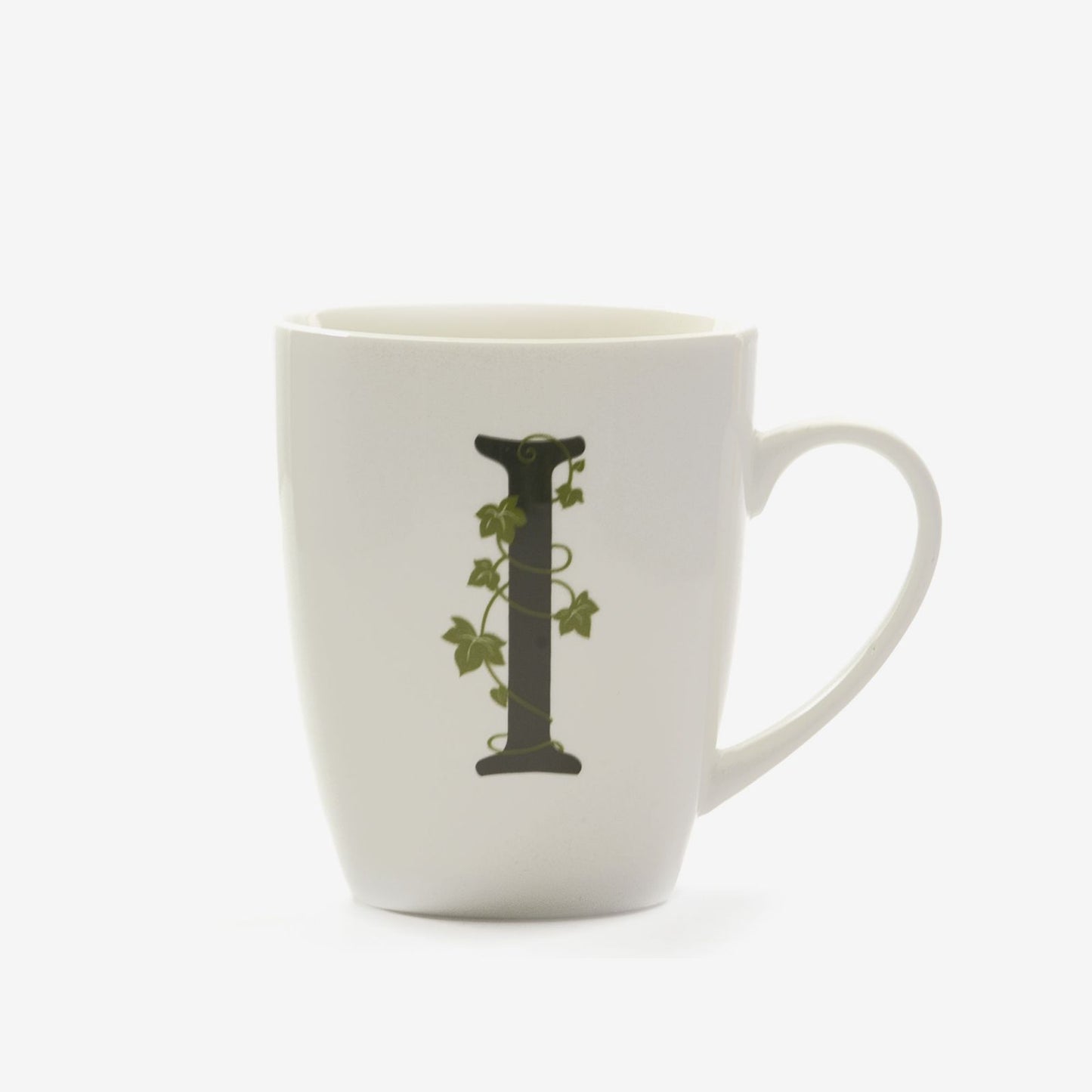 Tazza Mug in Porcellana con Iniziale Verde – La Porcellana Bianca