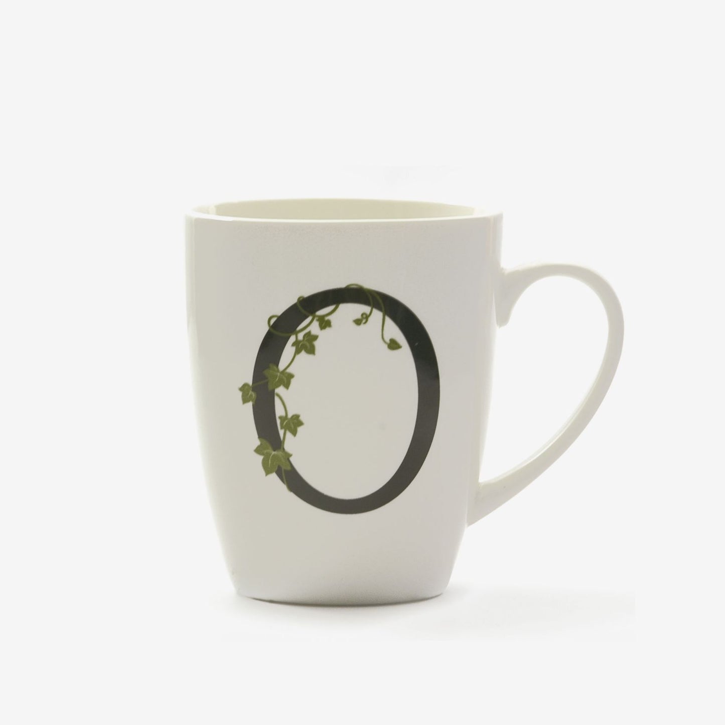 Tazza Mug in Porcellana con Iniziale Verde – La Porcellana Bianca