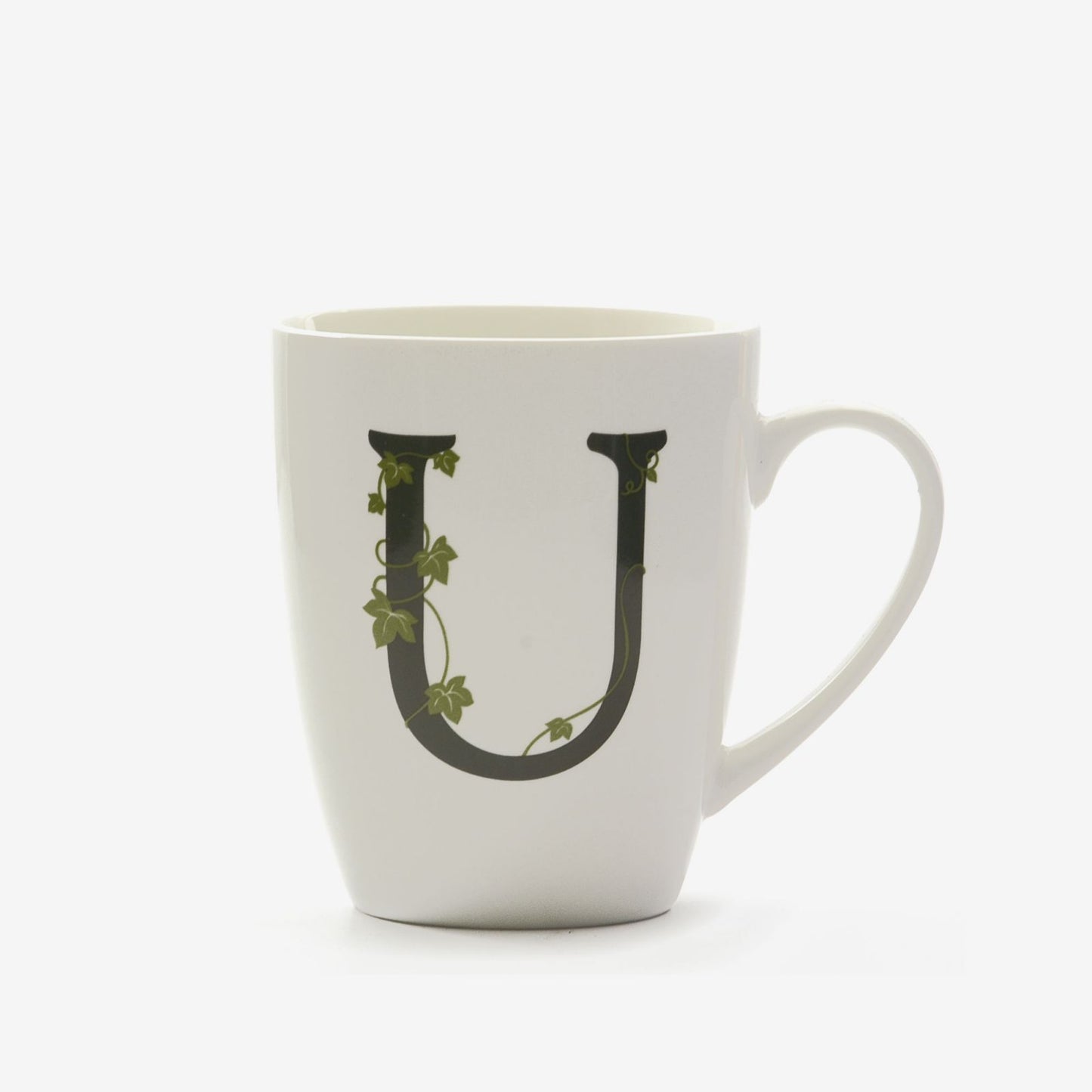 Tazza Mug in Porcellana con Iniziale Verde – La Porcellana Bianca
