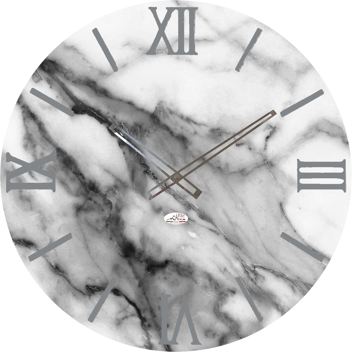 Orologio da Parete Personalizzabile con Effetto Marmo 60x60 cm