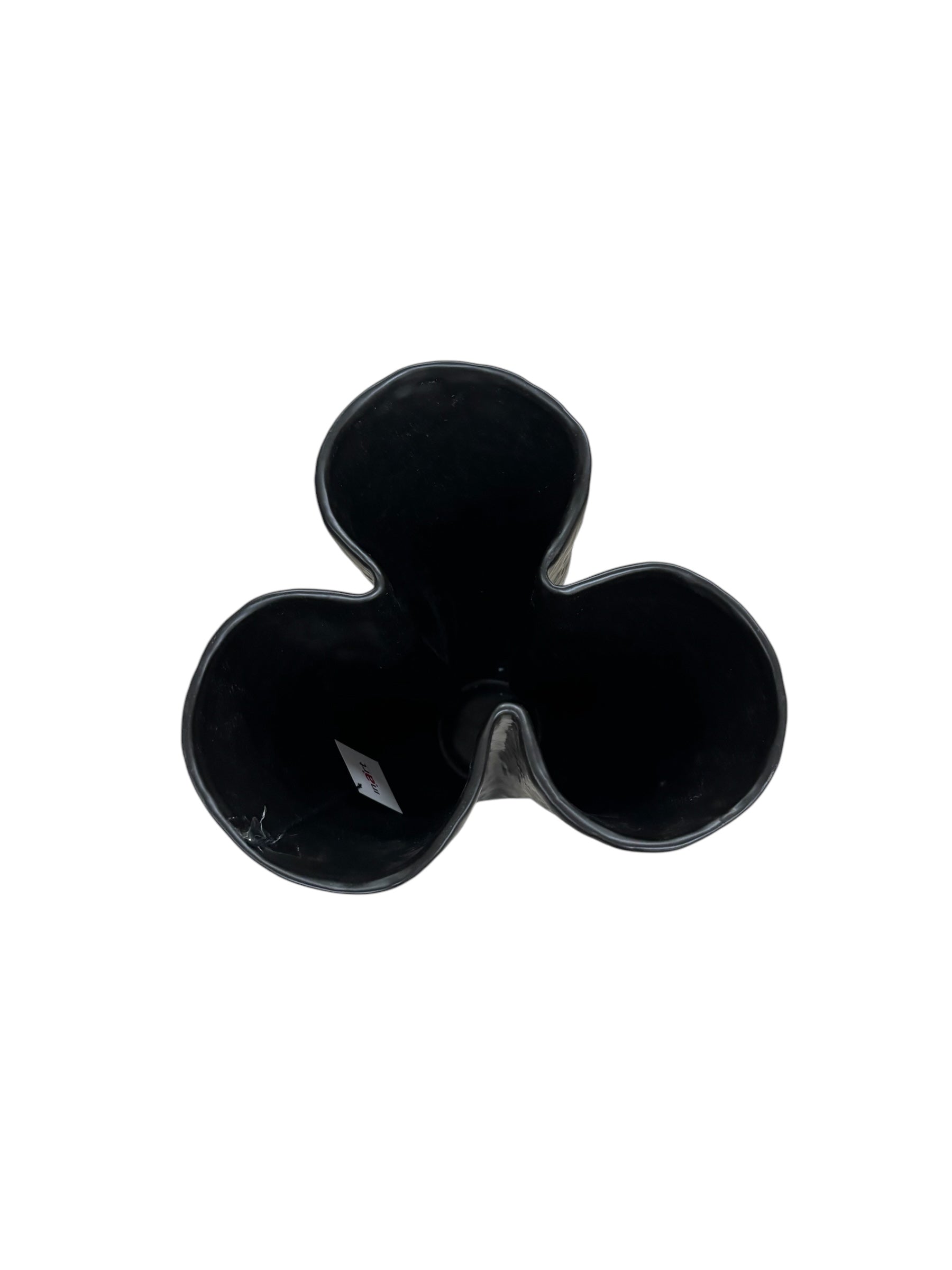 Vaso in Vetro Smaltato Nero a Tre Sezioni - In Art