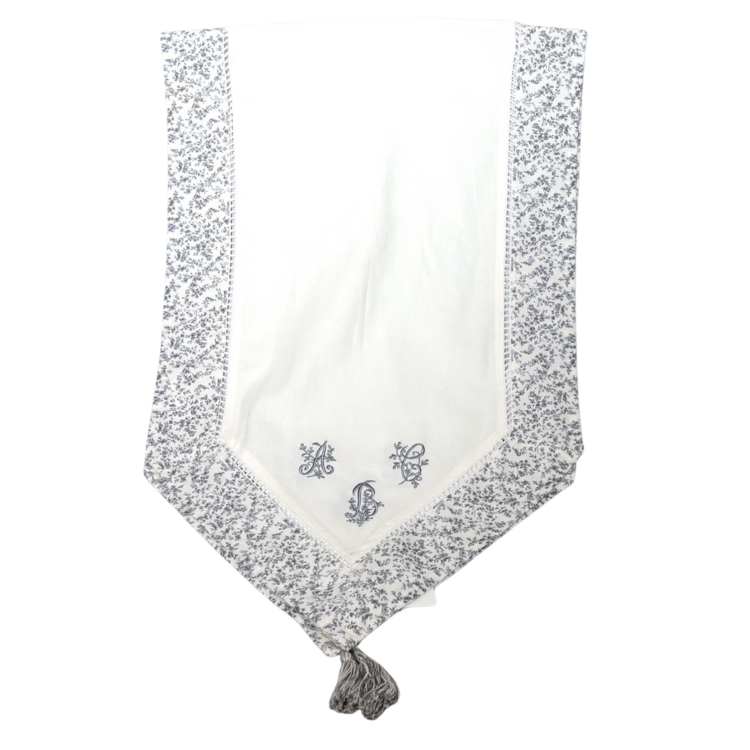 Runner Bianco con Ricamo Floreale 45x140 - Clayre e Eef