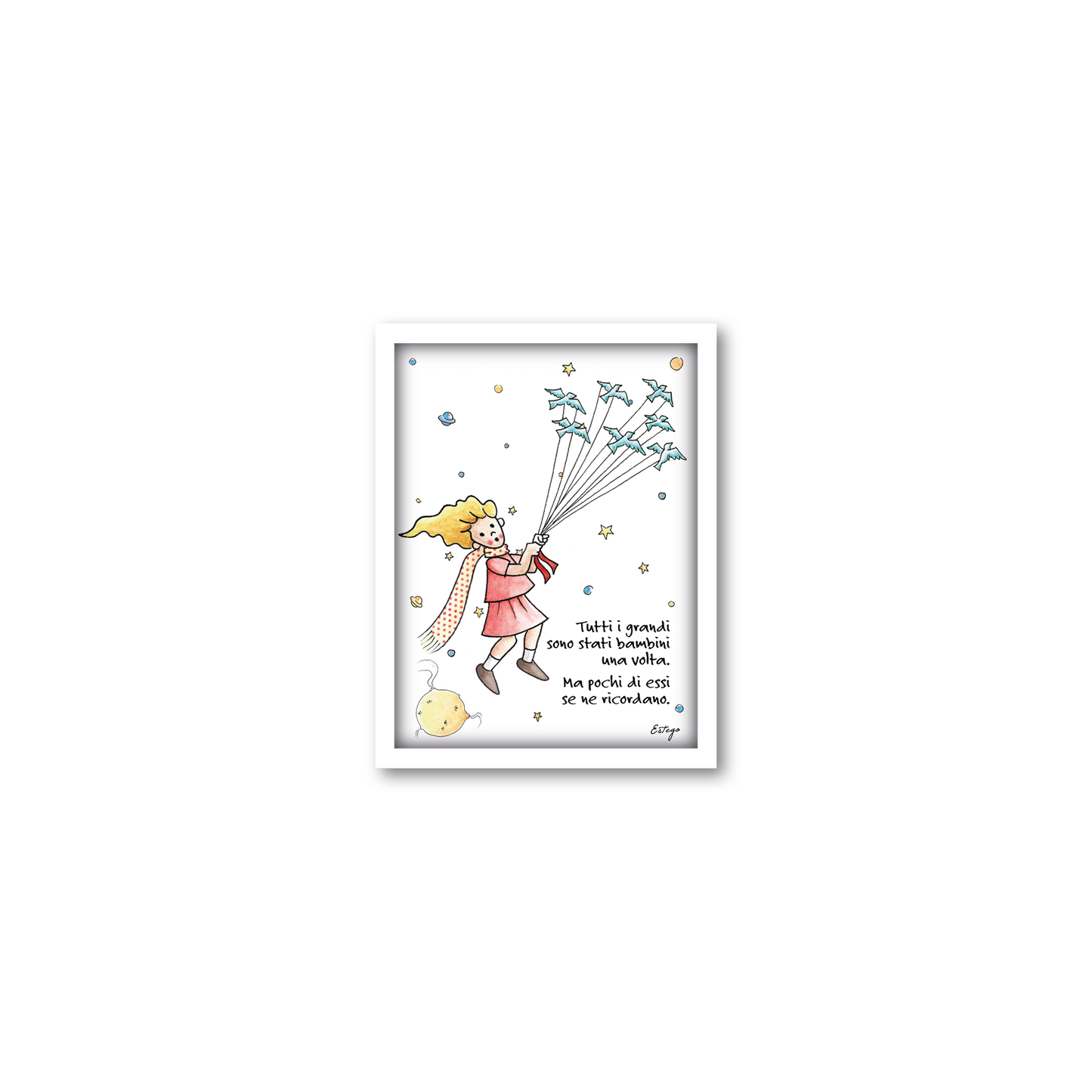 Salvadanaio in Legno e Plexiglass "Il Piccolo Principe" - Estego