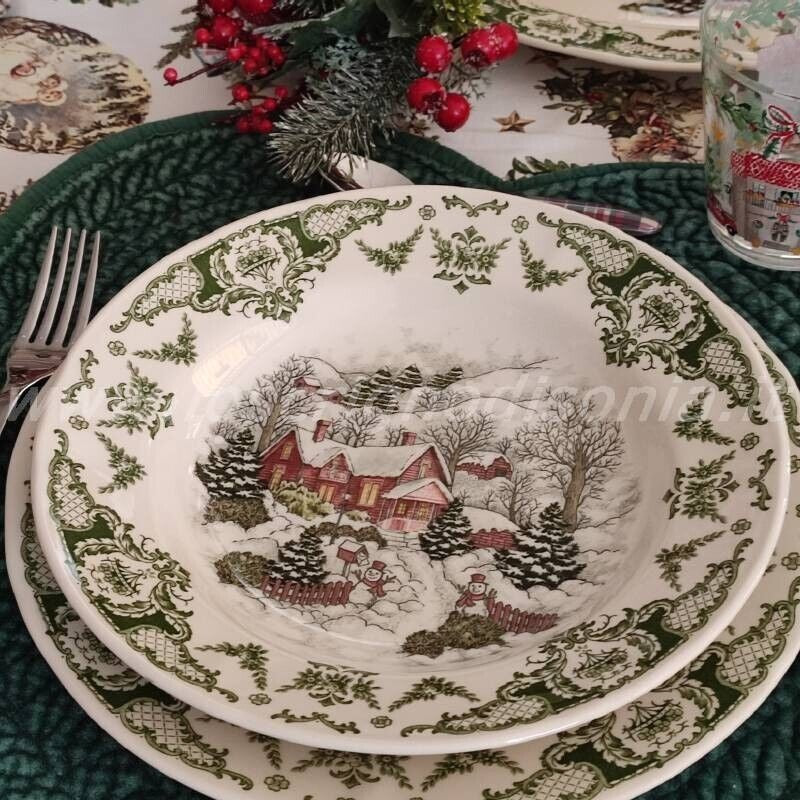 Set di Piatti Natalizi Blanc per 12 - 40 pezzi