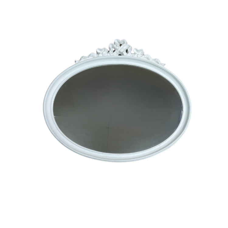 Specchio Ovale con Cornice Shabby Chic 75 cm
