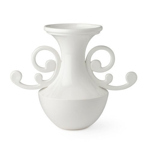 Vaso ad Anfora in Porcellana Bianca con Manici - Linea Butterfly