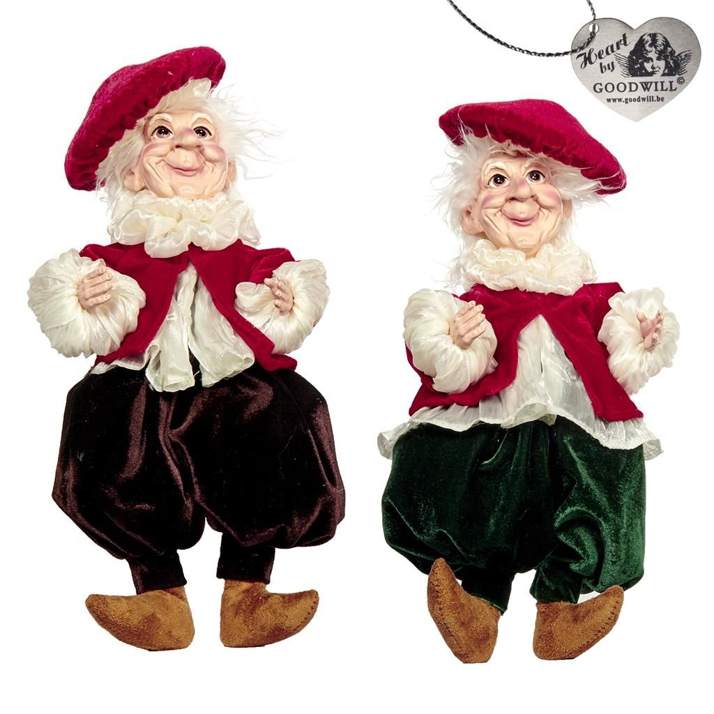 Elfetto Natalizio Modellabile con Abiti Eleganti 35 cm