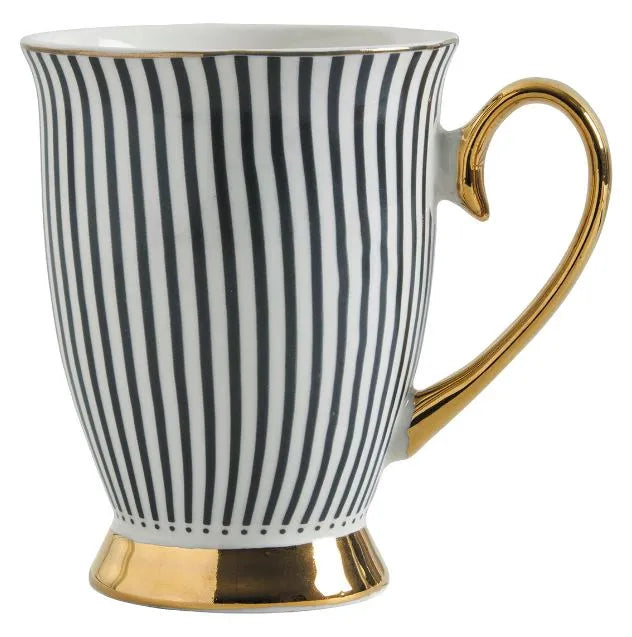 Coppia di Mug in Porcellana con Dettagli Oro - Mathilde M