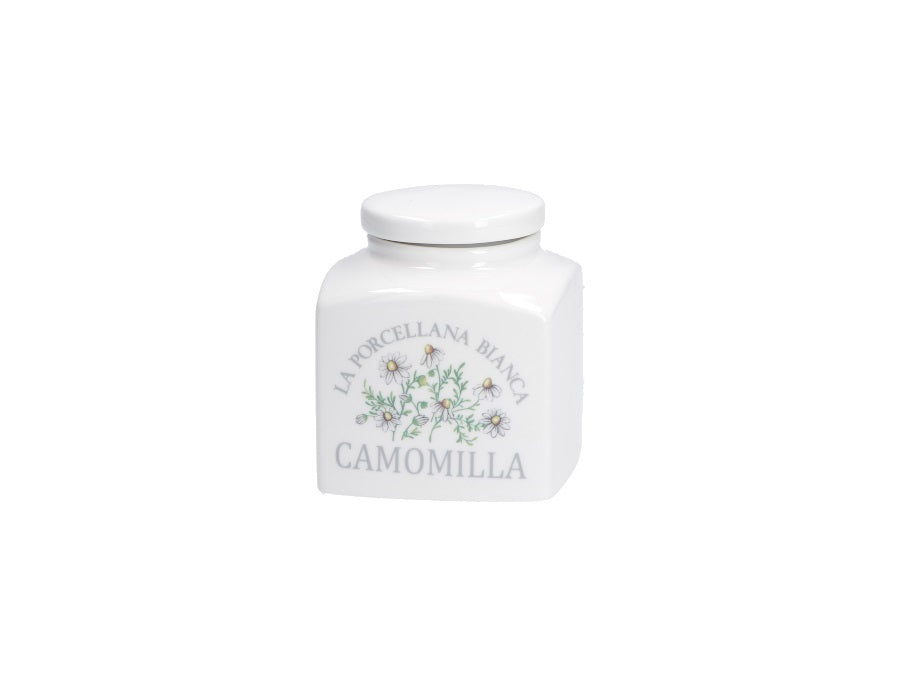 Barattolo Camomilla in Porcellana Bianca da 0,5 Lt - La Porcellana Bianca