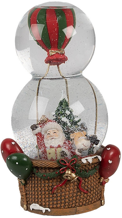 Carillon Natalizio con Mongolfiera e Babbo Natale 12x10x21 cm - Clayre & Eef