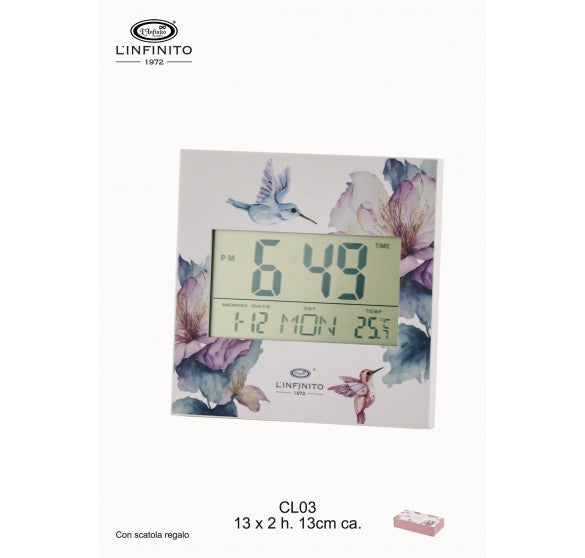 Orologio LCD Verticale "Colibrì" – L’Infinito