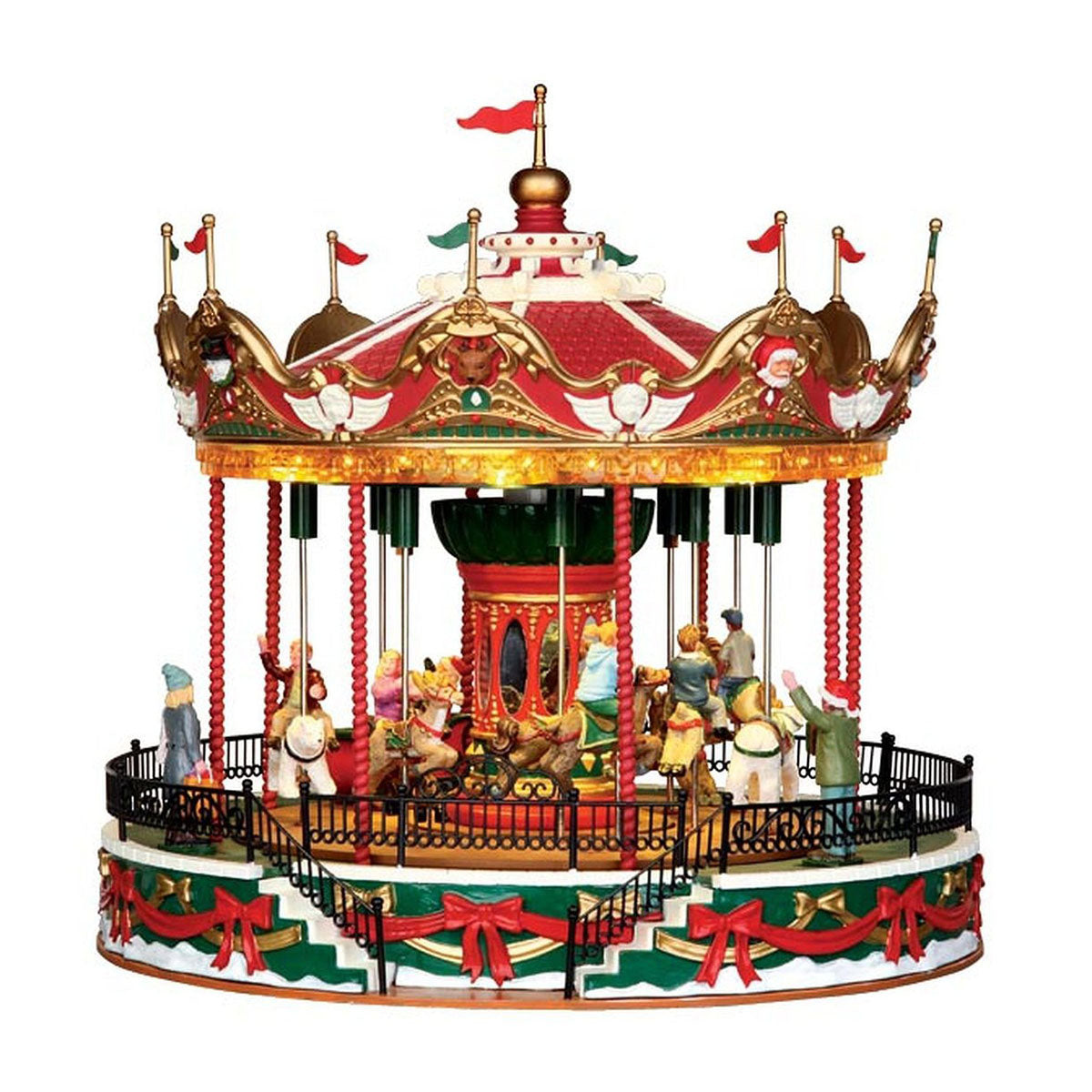 Santa Carousel con Luci, Suoni e Movimenti - Lemax